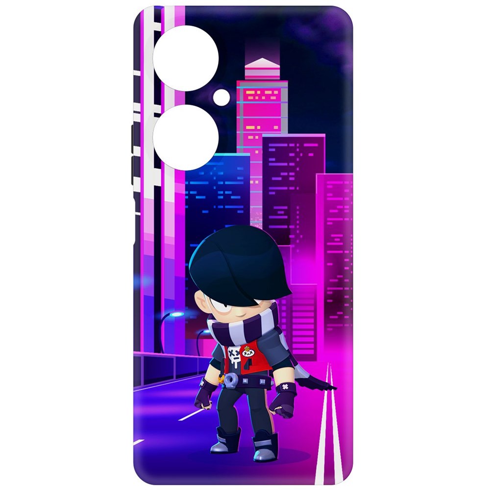 

Чехол-накладка Krutoff Soft Case Brawl Stars - Эдгар для Huawei Nova 11i, Черный