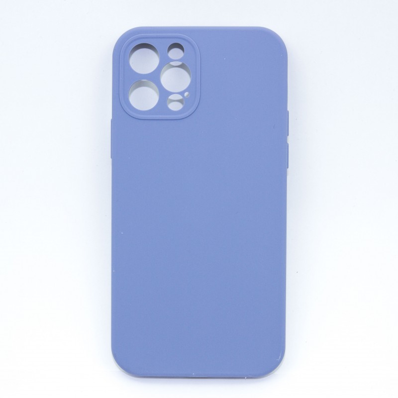 фото Чехол silicone для iphone 12 pro с защитой камеры (пыльно-голубой) ёmart