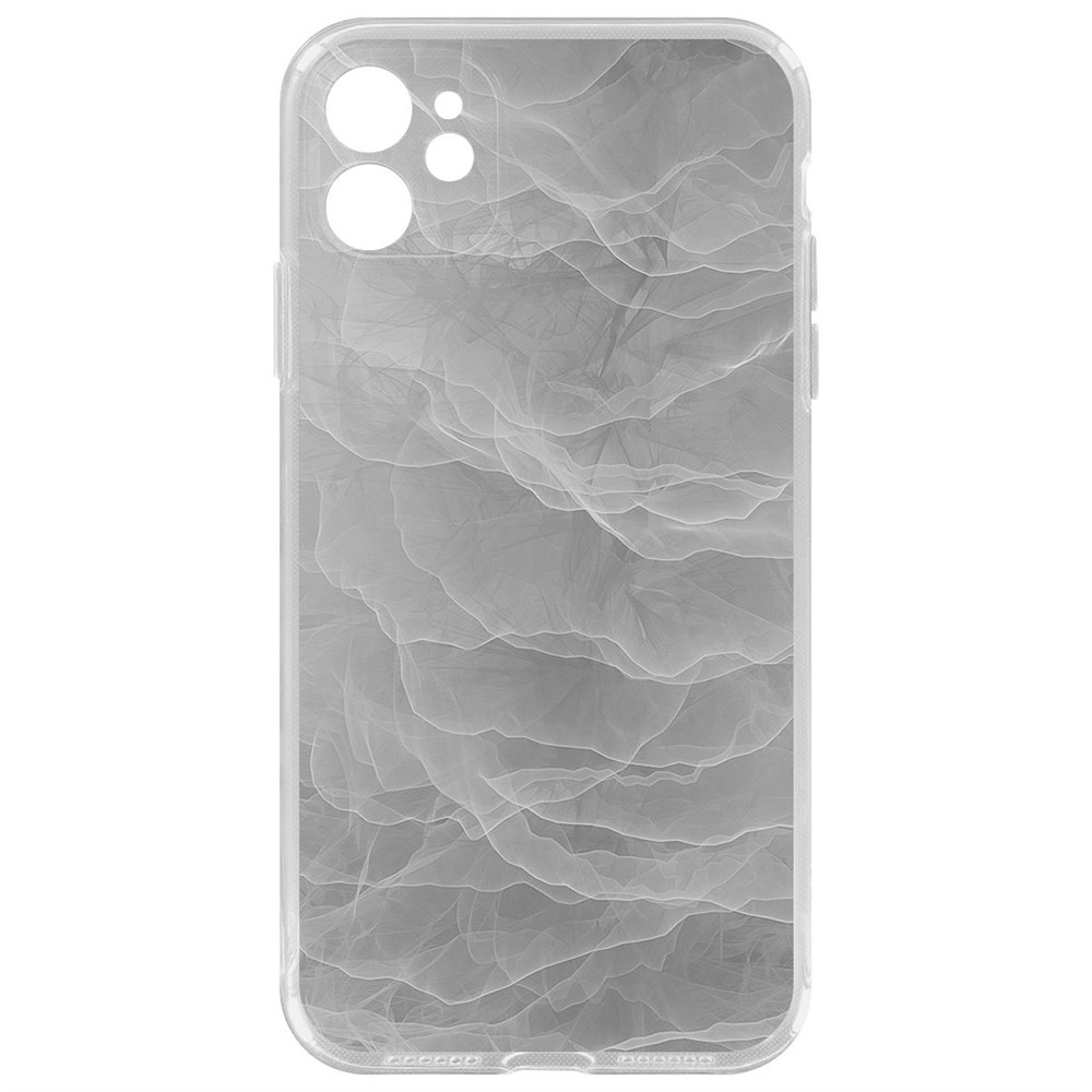 

Чехол-накладка Krutoff Clear Case Абстракт туман для iPhone 11 с защитой камеры, Прозрачный