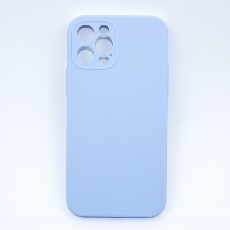 фото Чехол silicone для iphone 12 pro с защитой камеры (голубой) ёmart