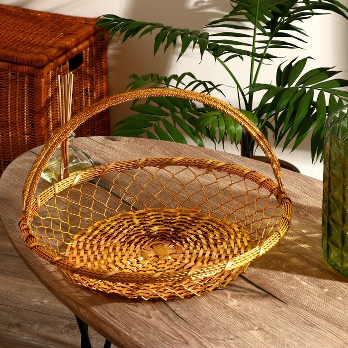 

Корзинка для фруктов "Фатин" алюминий, 39х39х8 см