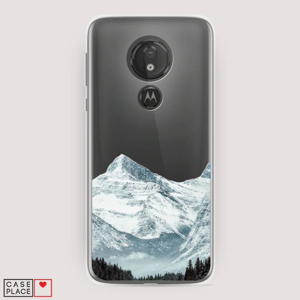 

Чехол на Motorola Moto G7 Power "Горы арт 1", Белый;зеленый, 241350-2