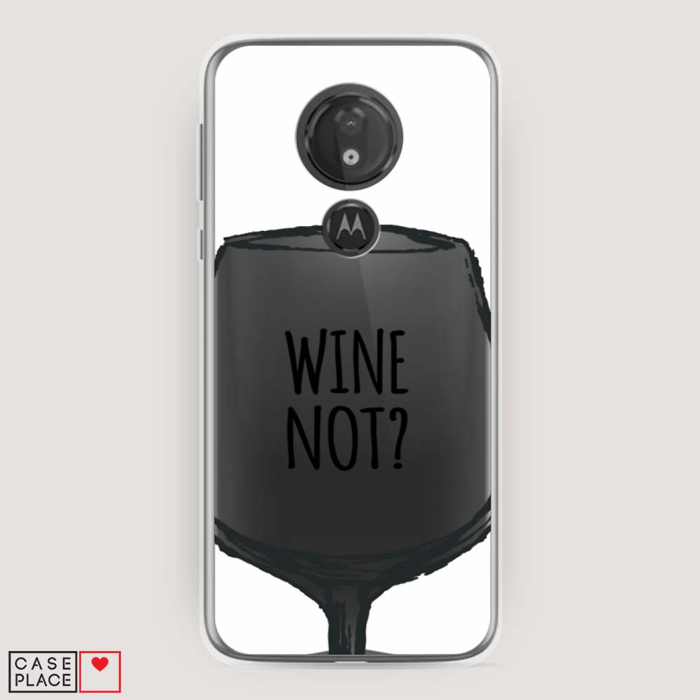 

Чехол на Motorola Moto G7 Power "Wine not white", Белый, 241350-6