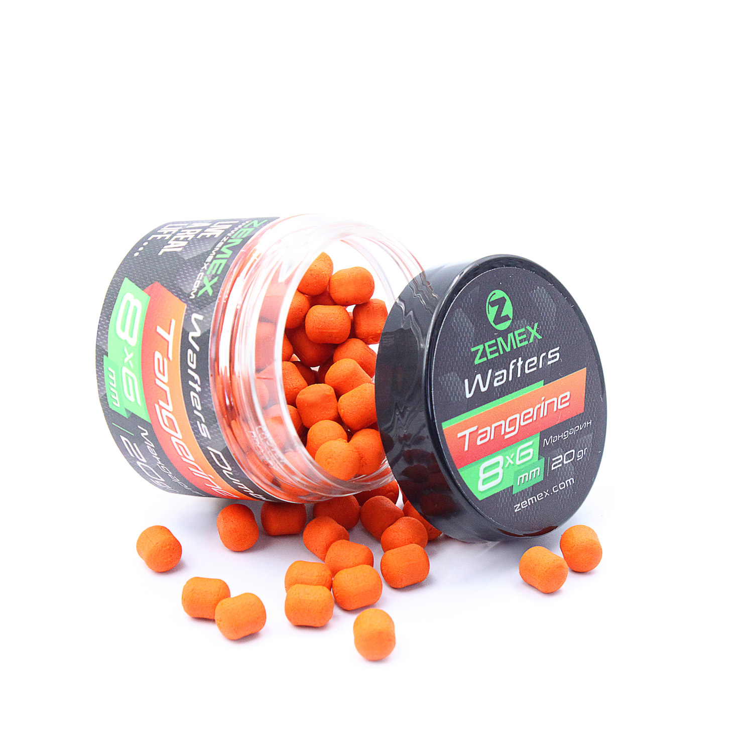 

Бойлы нейтральные ZEMEX Wafters Dumbells по 5 банок, Tangerine/Мандарин, 8х6 мм 20гр, Оранжевый, Wafters Dumbells