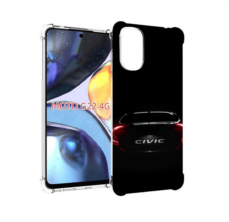 

Чехол MyPads honda хонда 2 для Motorola Moto G22 4G, Прозрачный, Tocco