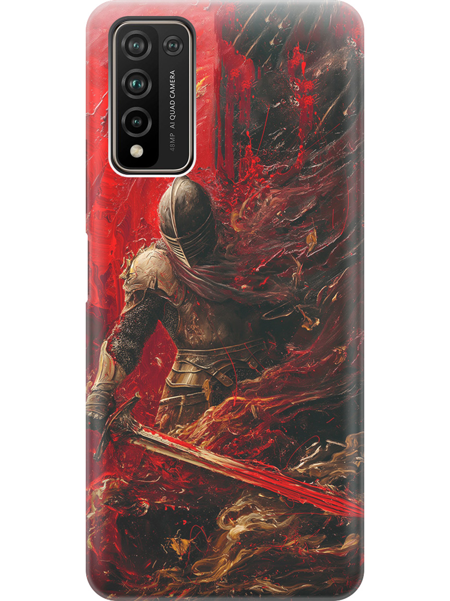 

Силиконовый чехол на Honor 10x Lite с принтом "Алый рыцарь", Прозрачный;красный;черный, 723565585