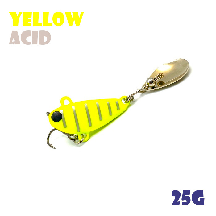 Тейл-Спиннер Uf-Studio Buzzet Bullet 25g #Yellow Acid