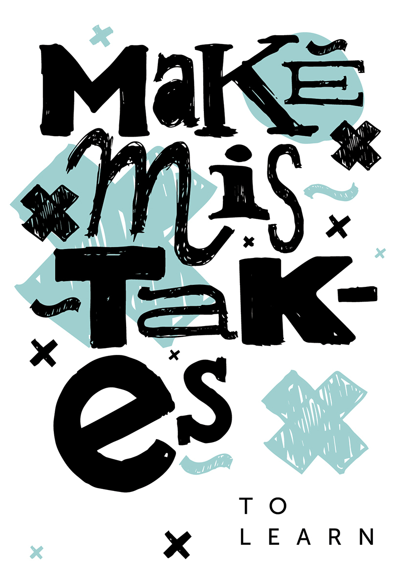 

Большой мотивационный постер на стену Make Mistakes 50х70 см без рамы, MMMAKEMISTAKES
