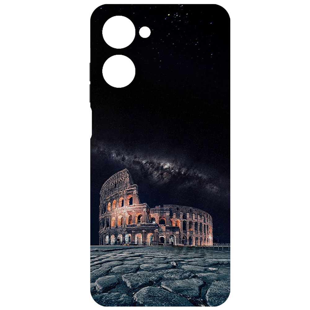 

Чехол-накладка Krutoff Soft Case Италия, Колизей для Realme 10 4G черный