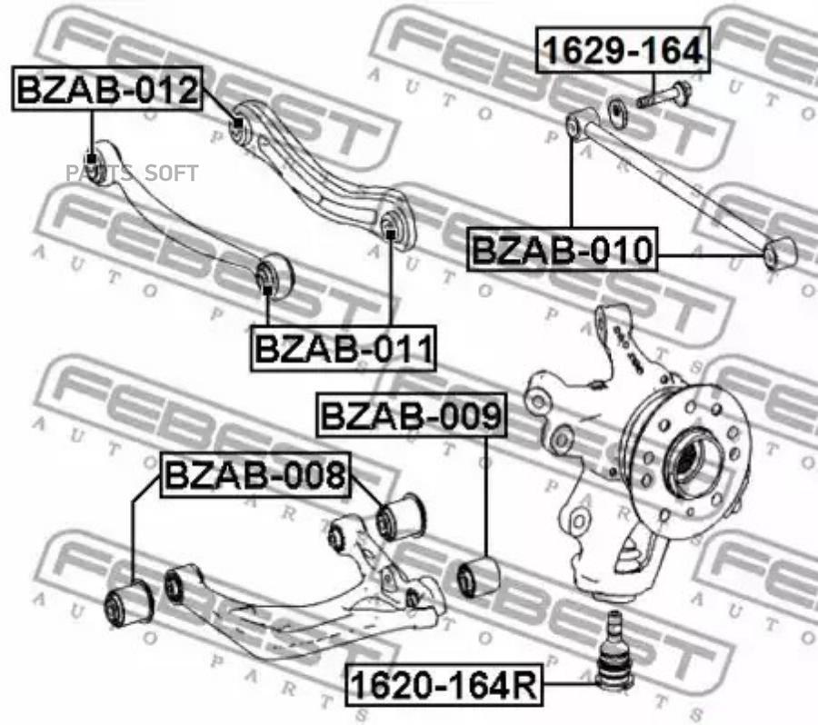 

Болт с эксцентриком febest 1629-164