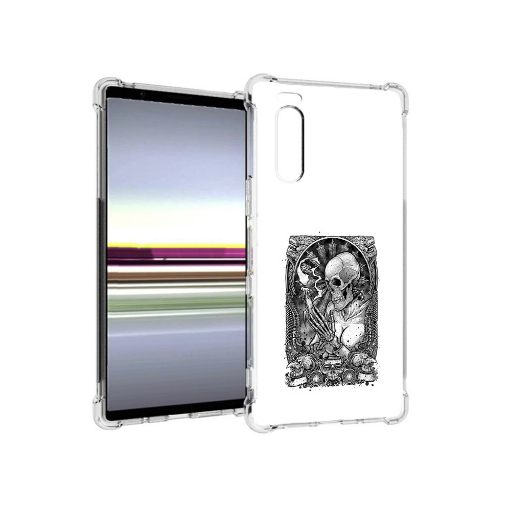 

Чехол MyPads Tocco для Sony Xperia 5 девушка скелет (PT139963.234.316), Прозрачный, Tocco