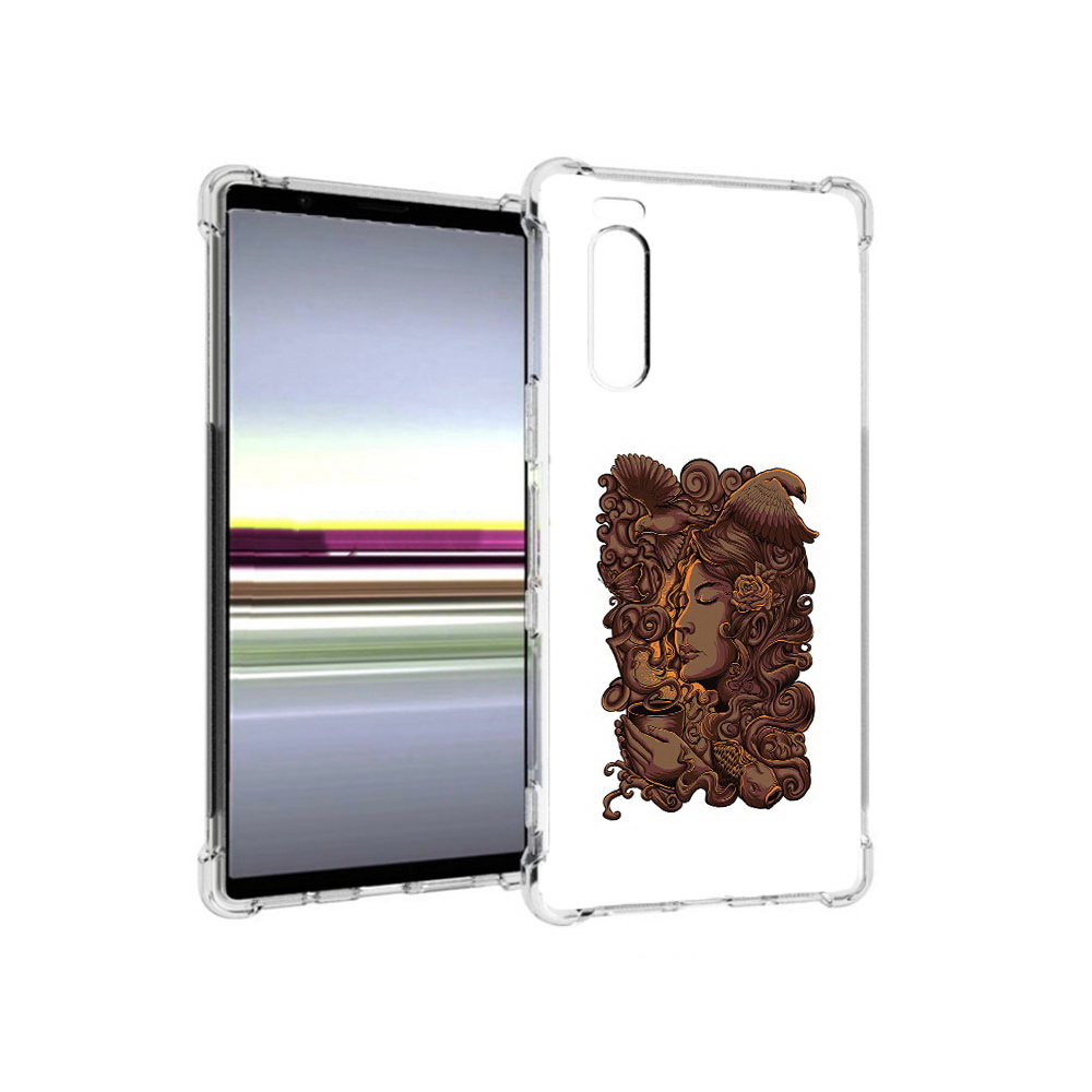 

Чехол MyPads Tocco для Sony Xperia 5 девушка с длинными волосами абстракция, Прозрачный, Tocco
