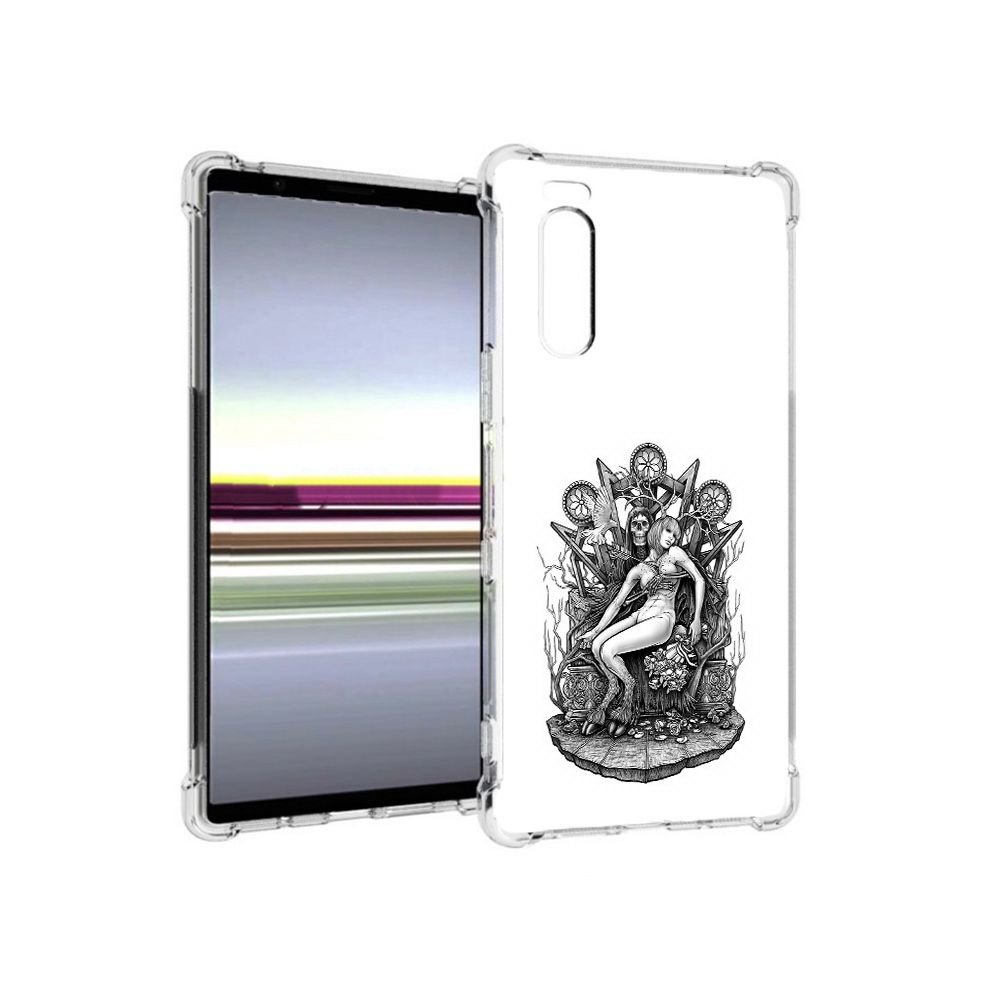 

Чехол MyPads Tocco для Sony Xperia 5 девушка на троне (PT139963.234.309), Прозрачный, Tocco