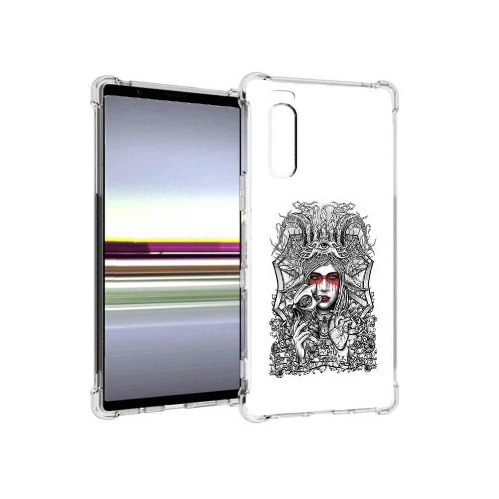 

Чехол MyPads Tocco для Sony Xperia 5 грусная девушка (PT139963.234.302), Прозрачный, Tocco