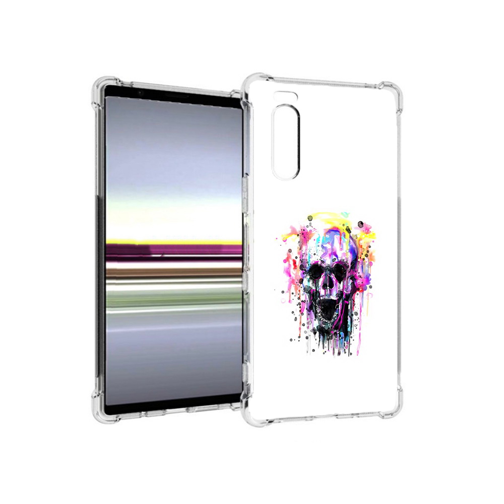 

Чехол MyPads Tocco для Sony Xperia 5 граффити череп (PT139963.234.298), Прозрачный, Tocco