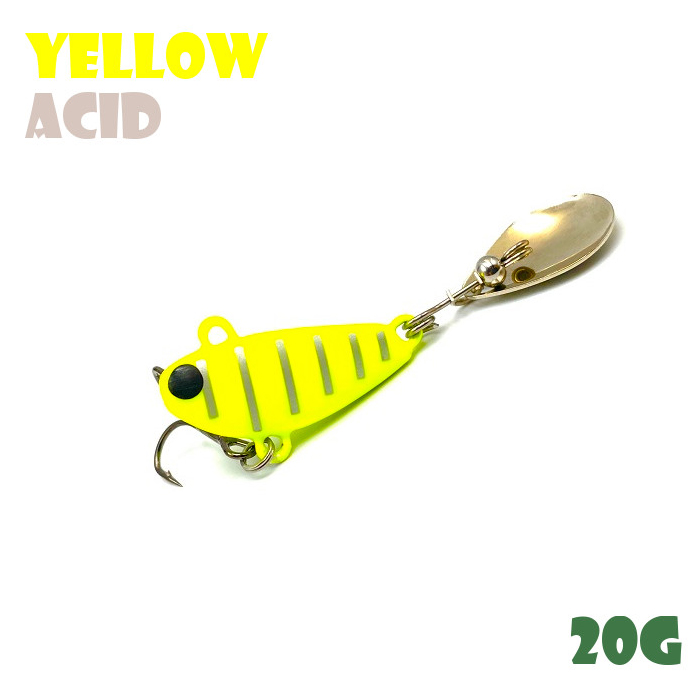 Тейл-Спиннер Uf-Studio Buzzet Bullet 20g #Yellow Acid