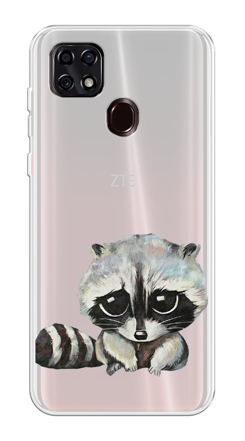 

Чехол на ZTE Blade 20 Smart "Большеглазый енот", Серый;черный;прозрачный, 133550-1