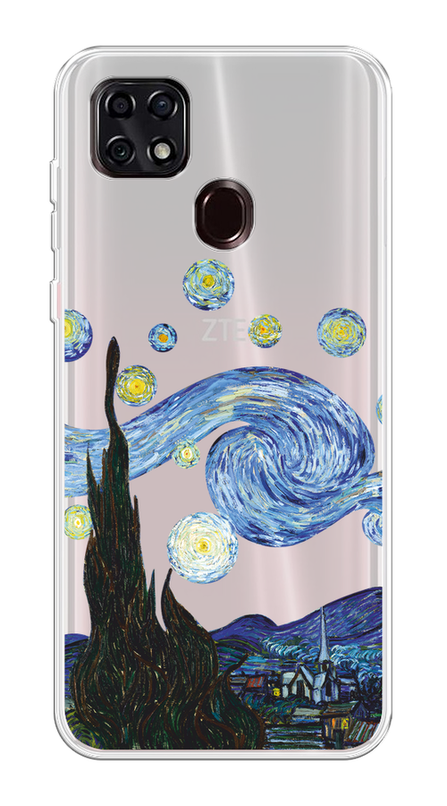 

Чехол на ZTE Blade 20 Smart "Ночь Ван Гога", Голубой;синий;черный, 133550-1
