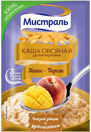 

Каша Мистраль овсяная Манго-персик 40 г
