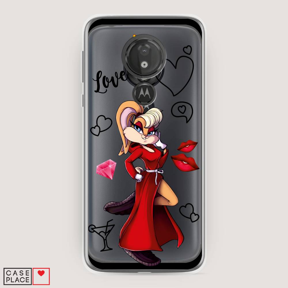 

Чехол на Motorola Moto G7 Power "Rich Lola Bunny", Красный;бежевый;оранжевый, 241350-6