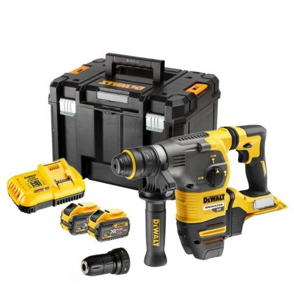 Аккумуляторный бесщеточный перфоратор DEWALT DCH334 SDS-plus 54 В XR 2 Акб ЗУ кейс T 12221900₽