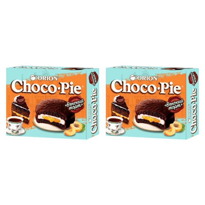 Печенье Choco-Pie Orion Венский Торт, 360 г х 2 упаковки