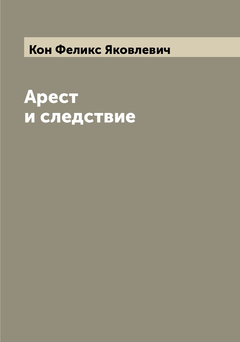 

Книга Арест и следствие