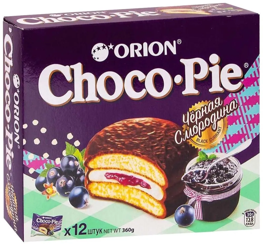 

Печенье Choco Pie Черная смородина 12 шт, 360 г