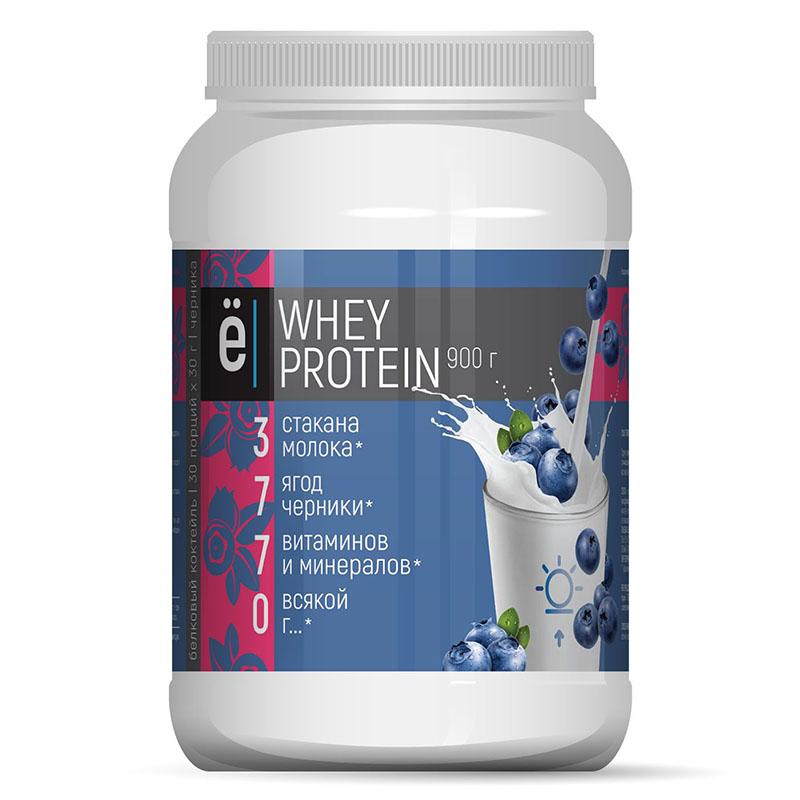 фото Протеин ё|батон whey protein 900 грамм, вкус: черника
