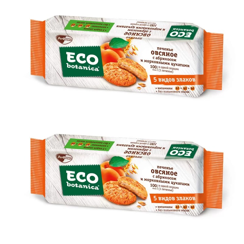

Печенье Eco Botanica С абрикосом и морковными цукатами, 280 г х 2 упаковки