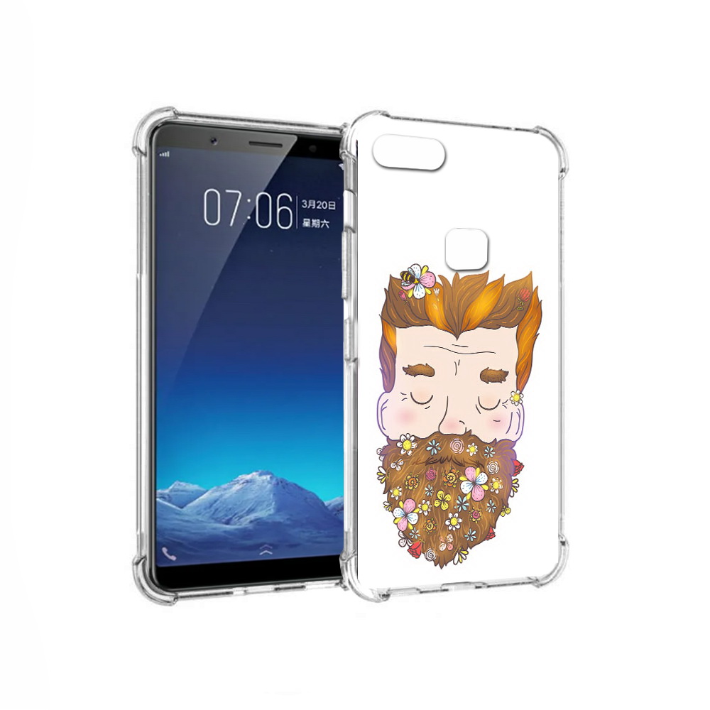 

Чехол MyPads Tocco для Vivo X20 мужчина с цветами в бороде (PT108350.433.489), Прозрачный, Tocco