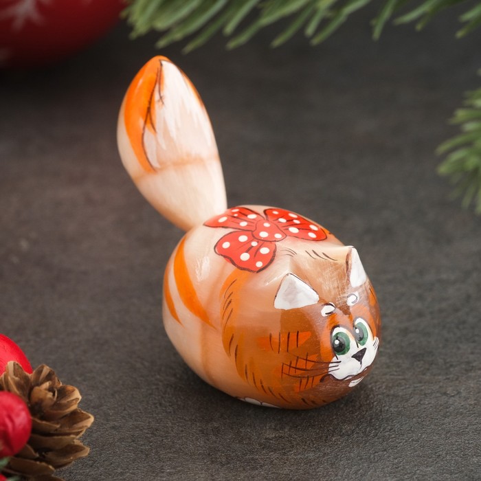 

Сувенир "Котик Хвостик",4х7 см, селенит, Коричневый