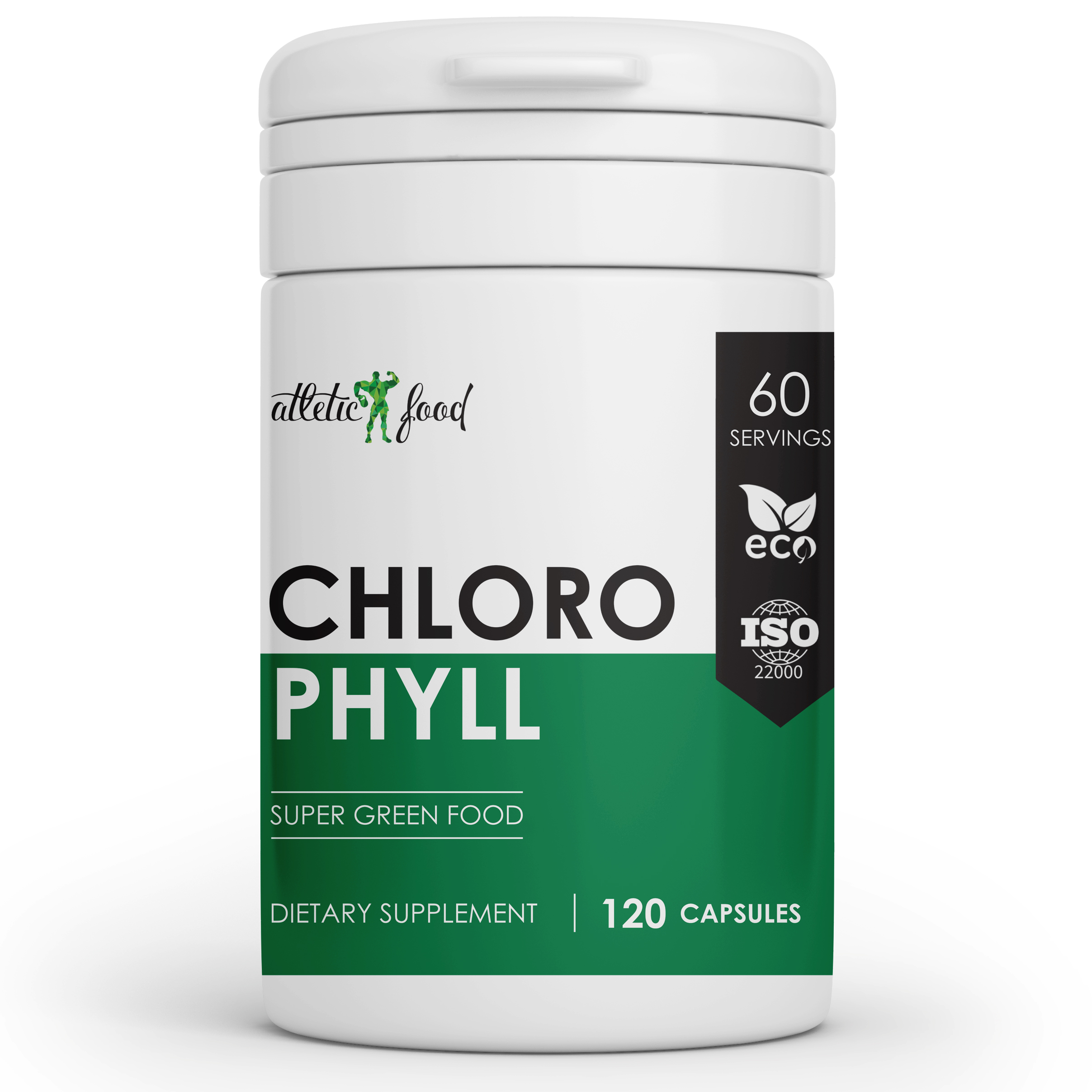 Хлорофилл Atletic Food Chlorophyll 120 капсул, 50 мг