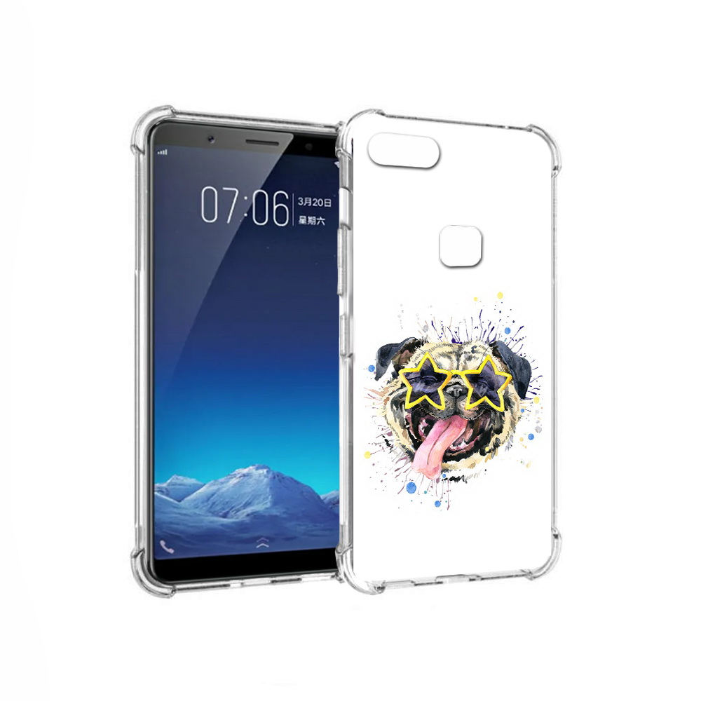 

Чехол MyPads Tocco для Vivo X20 мопс боксер (PT108350.433.482), Прозрачный, Tocco