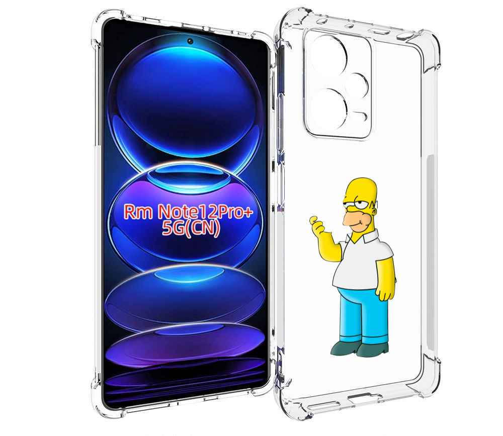 

Чехол MyPads гомер-симпсон для Xiaomi Redmi Note 12 Pro + Plus, Прозрачный, Tocco