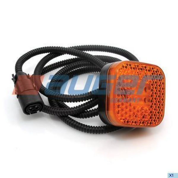 Фонарь габаритный  боковой желт. 4LED с каб. 1320mm конект. AMP-W 'женский' MAN TGA