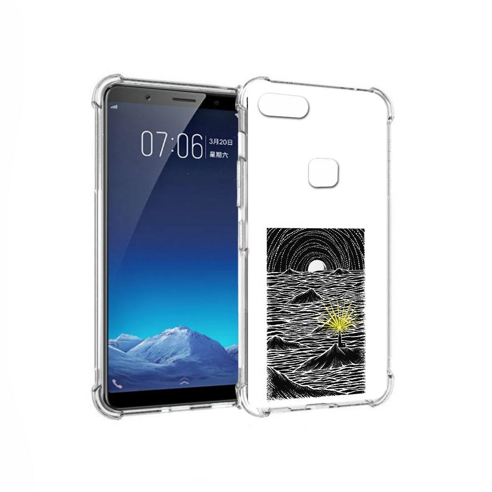

Чехол MyPads Tocco для Vivo X20 маяк в черно белом море (PT108350.433.460), Прозрачный, Tocco