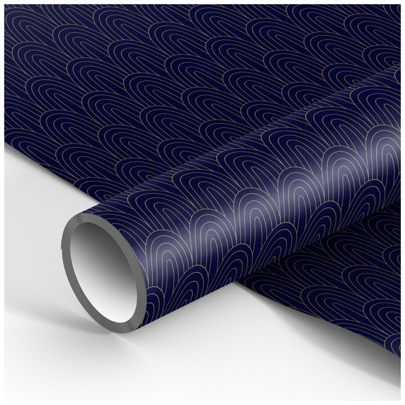 

Бумага упаковочная глянцевая MESHU "Dark blue", 90г/м2, 70х100см (М100_41101), 50шт., Синий