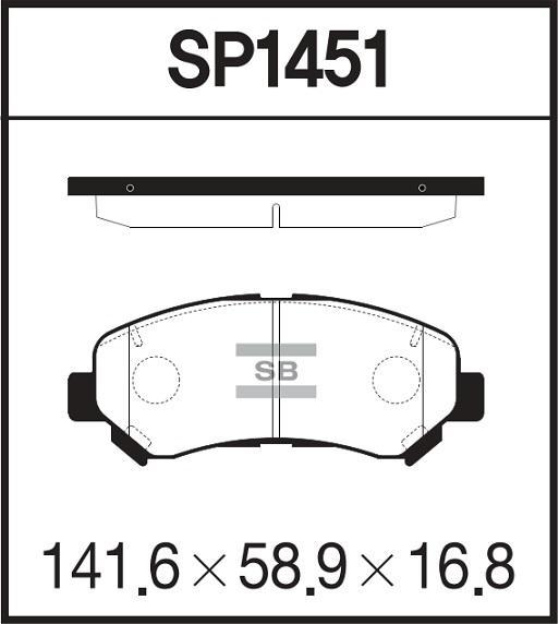 

Комплект тормозных колодок Sangsin brake SP1451