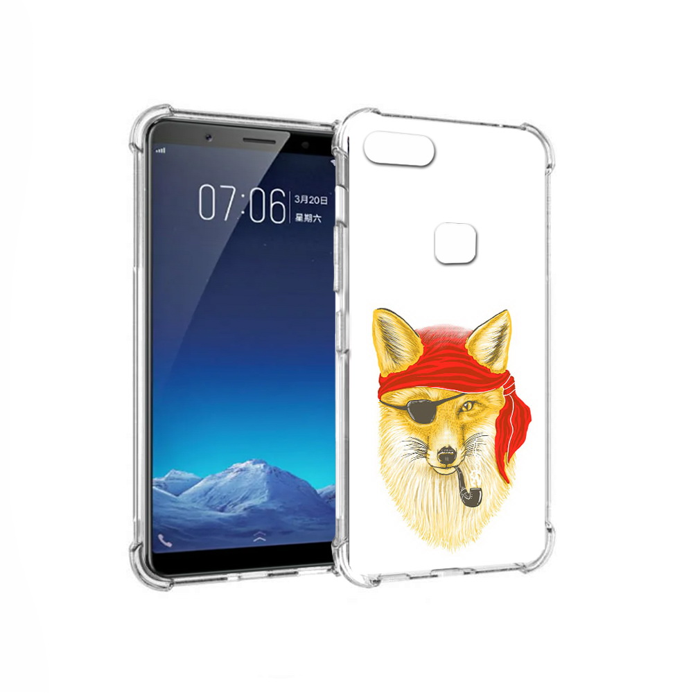 

Чехол MyPads Tocco для Vivo X20 лиса-пират (PT108350.433.440), Прозрачный, Tocco