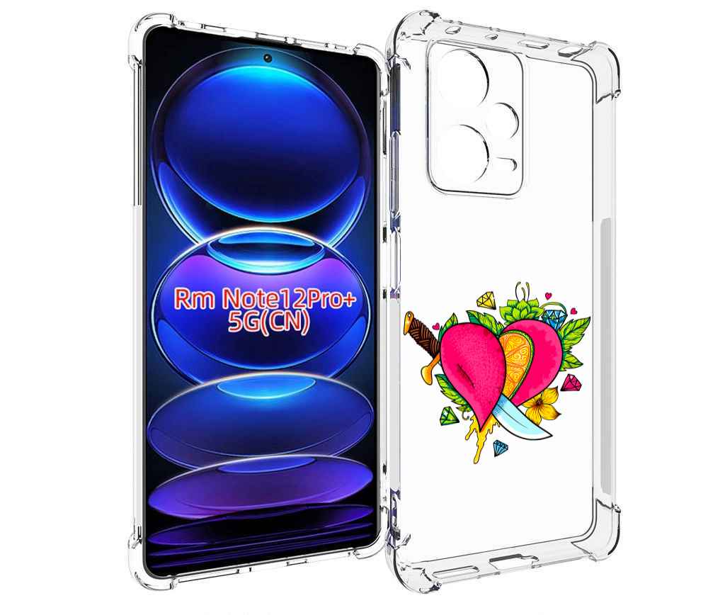 

Чехол MyPads Фруктовое сердце для Xiaomi Redmi Note 12 Pro + Plus, Прозрачный, Tocco