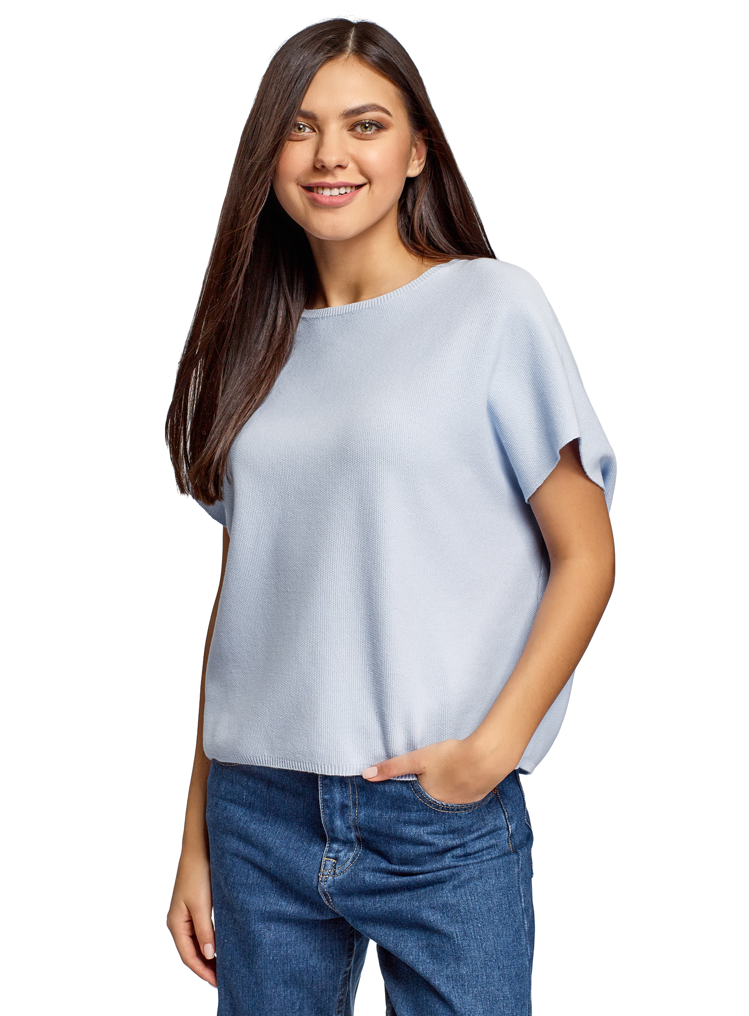

Джемпер женский oodji 63812681 синий XL, 63812681