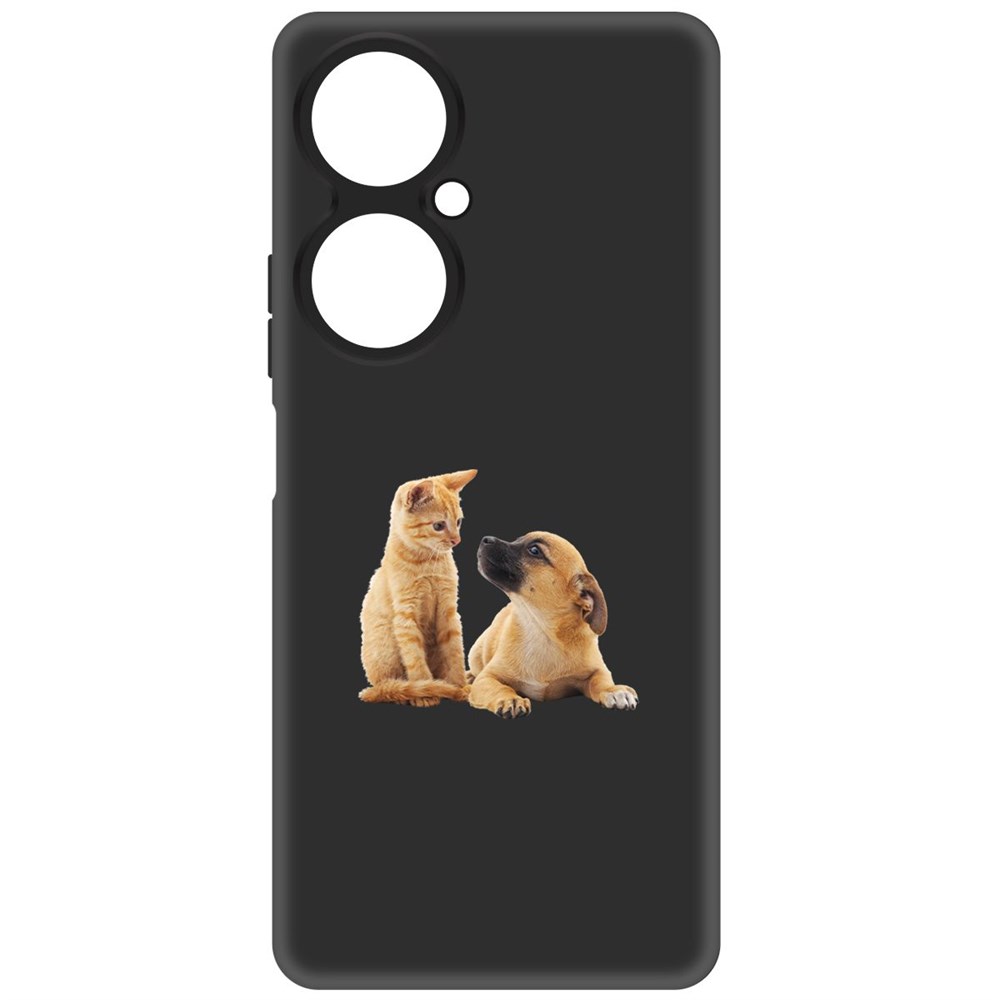 

Чехол-накладка Krutoff Soft Case Лучшие друзья для Huawei Nova 11i, Черный