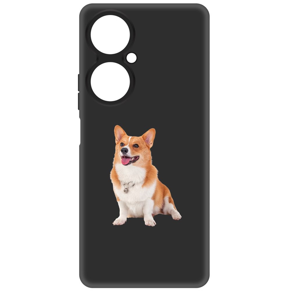 

Чехол-накладка Krutoff Soft Case Корги для Huawei Nova 11i, Черный