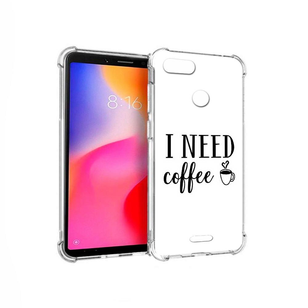 

Чехол MyPads Tocco для Xiaomi Redmi 6 Мне нужен кофе (PT113762.304.121), Прозрачный, Tocco