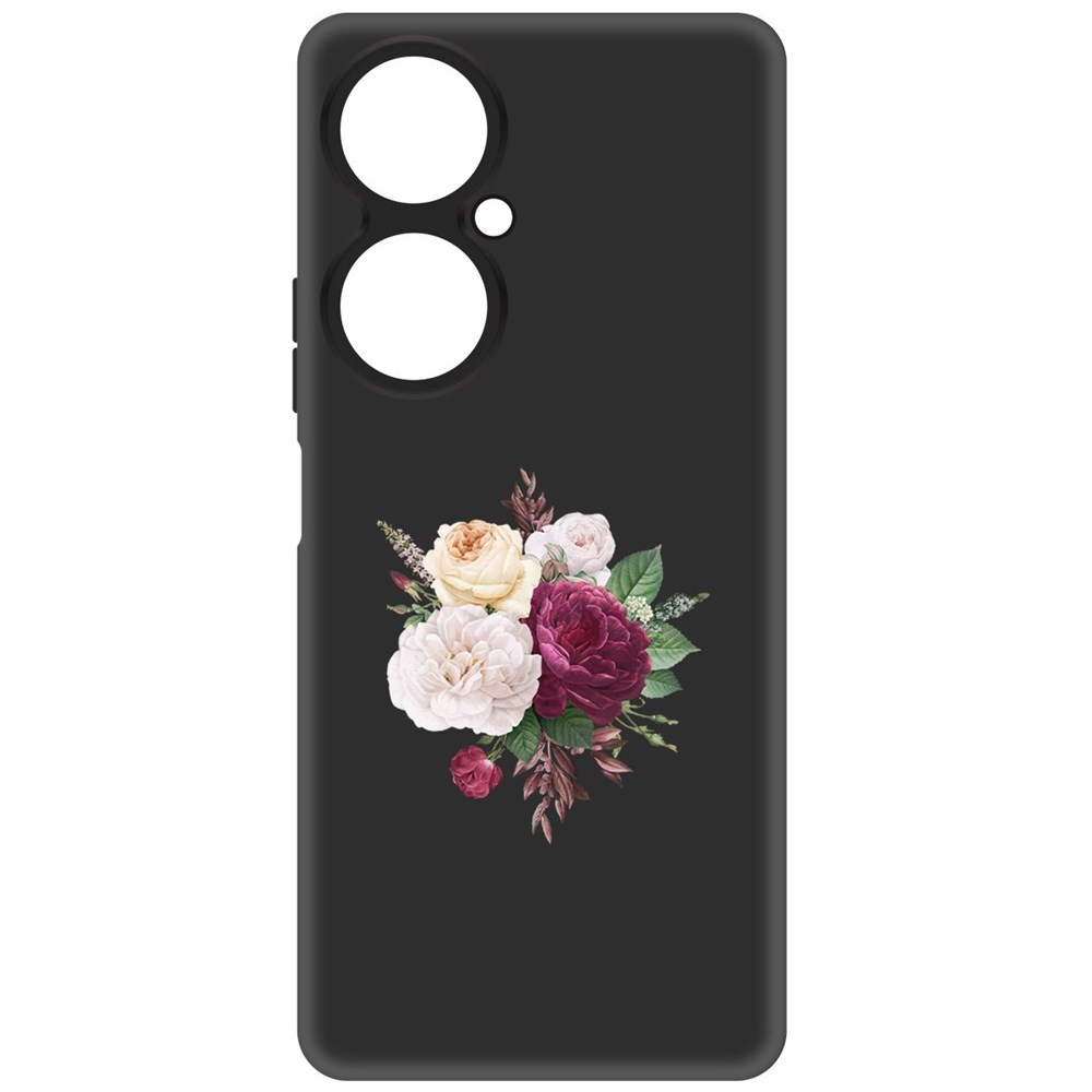 

Чехол-накладка Krutoff Soft Case Цветочная композиция для Huawei Nova 11i, Черный