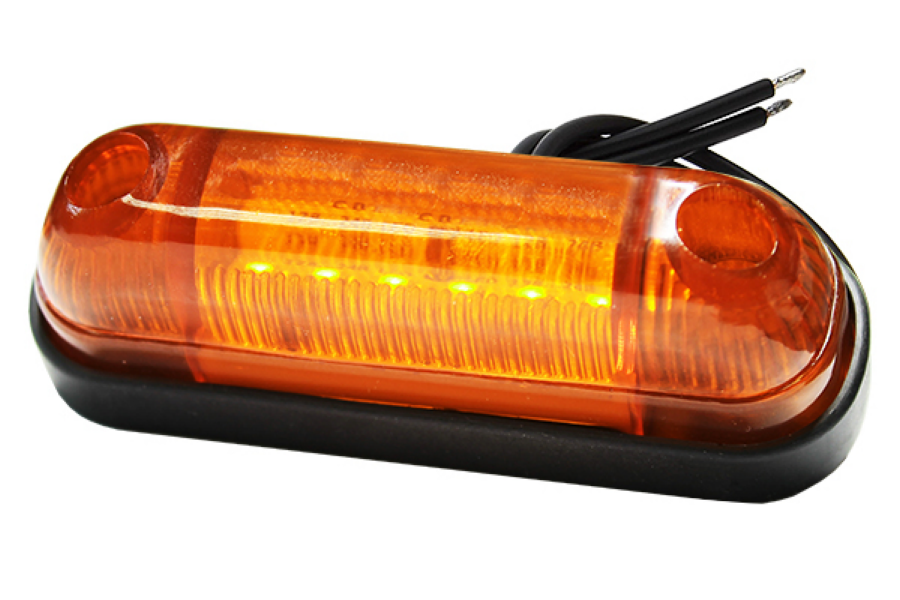 фото Фонарь габаритный led 12-30v, mini, желтый (l=80мм, 6-светодиодов) at autoteile