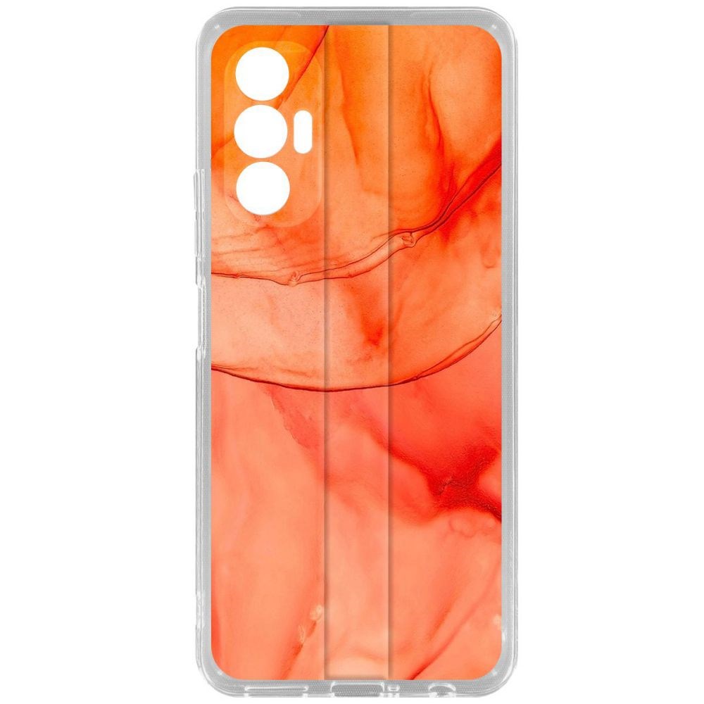 

Чехол-накладка Krutoff Clear Case Абстракт оранж для TECNO Pova 3, Прозрачный