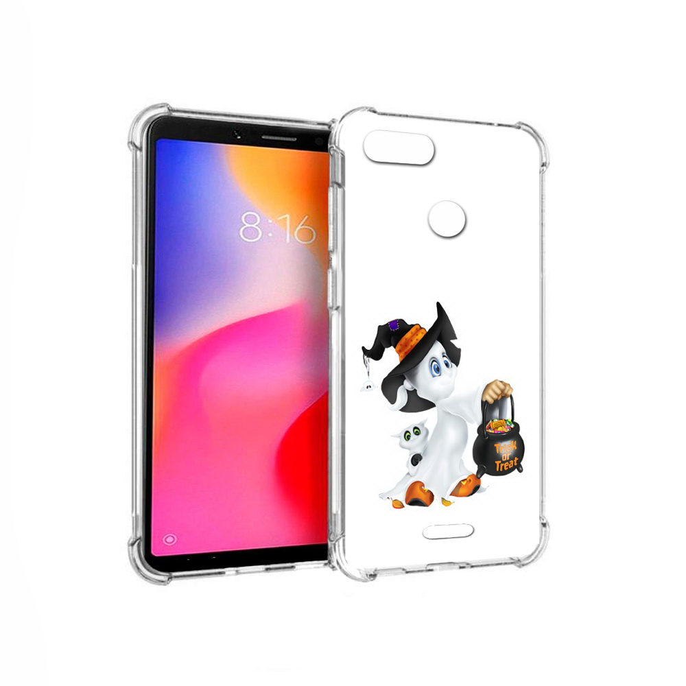 

Чехол MyPads Tocco для Xiaomi Redmi 6 Маленький призрак (PT113762.304.113), Прозрачный, Tocco