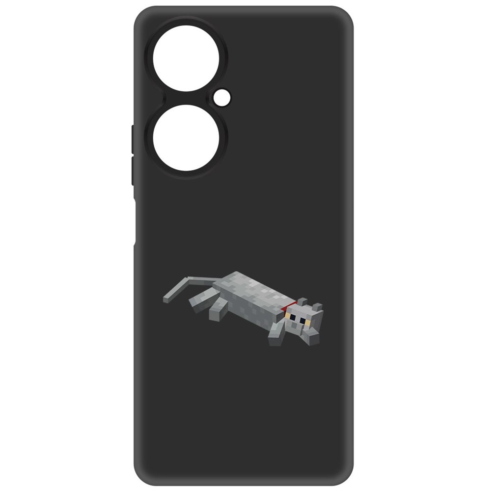 

Чехол-накладка Krutoff Soft Case Minecraft-Кошка для Huawei Nova 11i, Черный